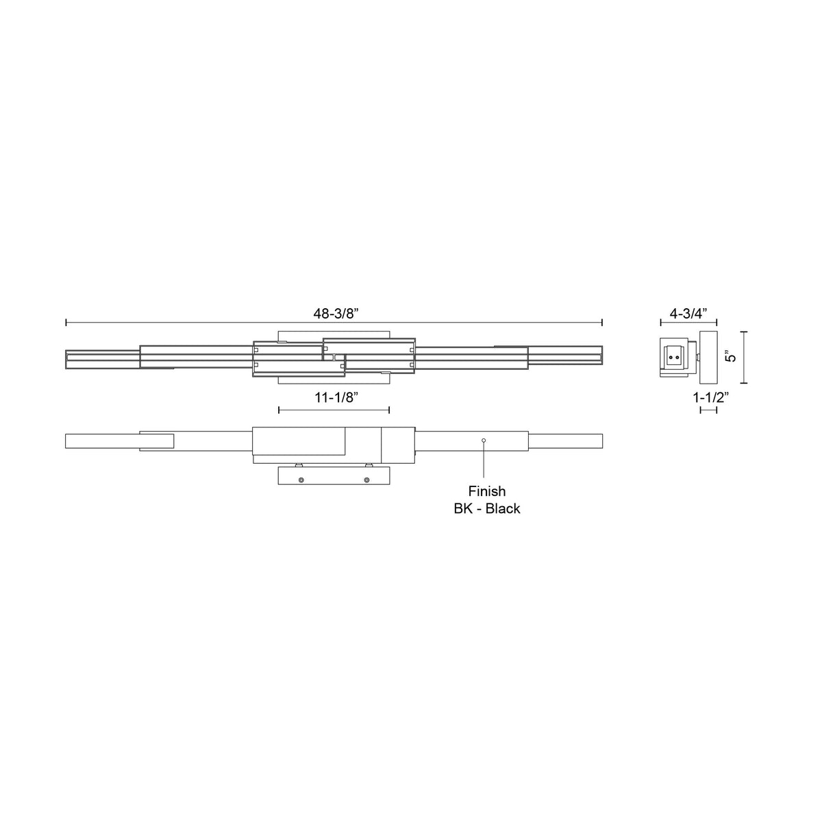 Kuzco Lighting WS29548-BK-UNV Enzo LED Wall Sconce in Black