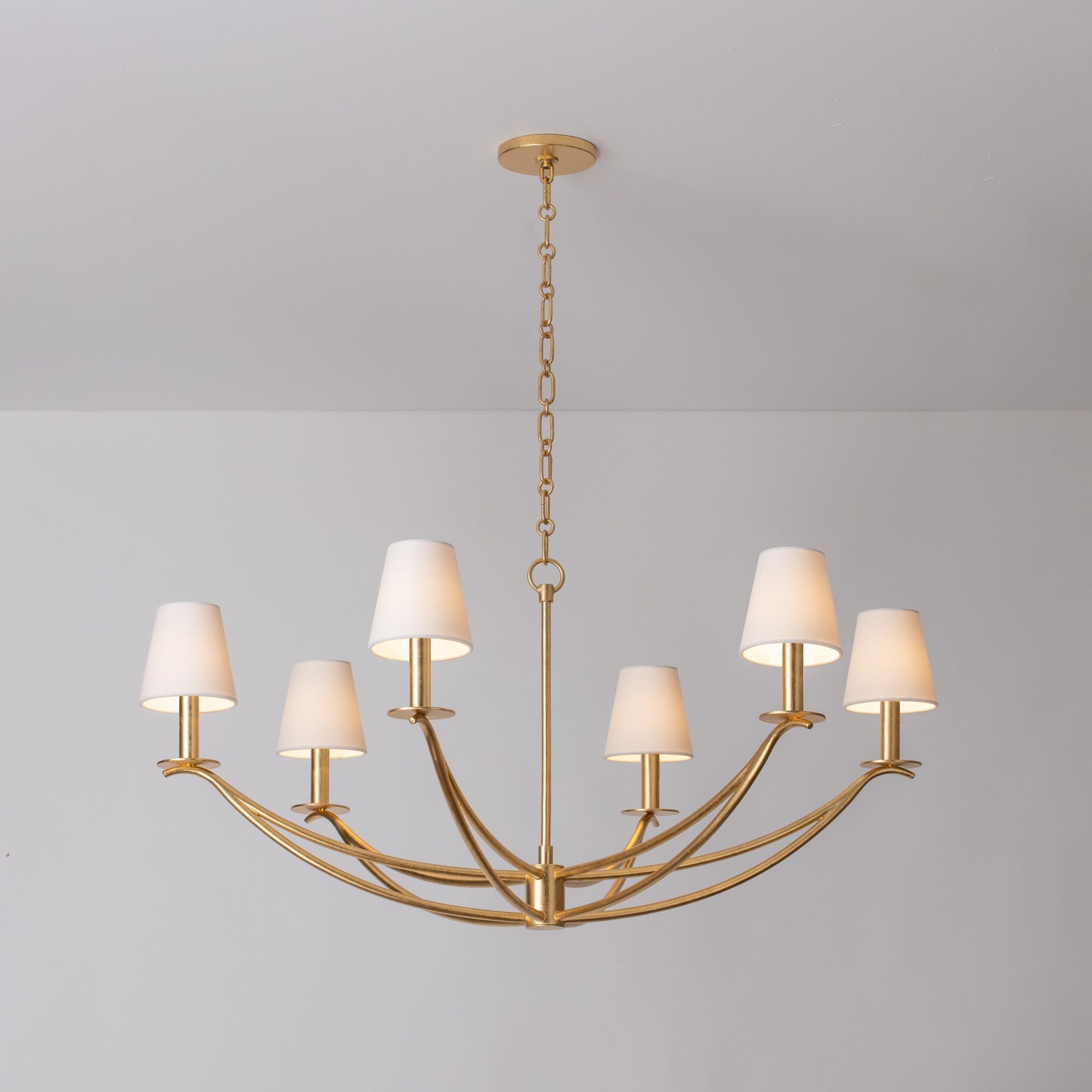 Troy Lighting F1341-VGL Bo Chandelier in Vintage Gold Leaf
