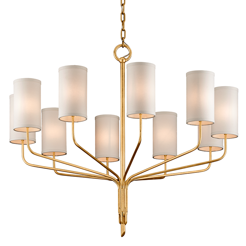 Troy Lighting F6169-GL Juniper Chandelier in Gold Leaf