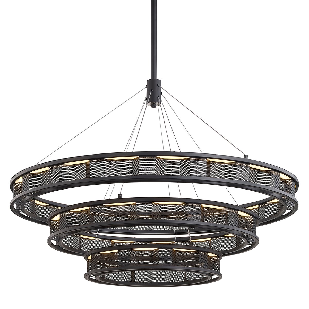Troy Lighting F6866-SFB Fuze Chandelier in Soft Off Black