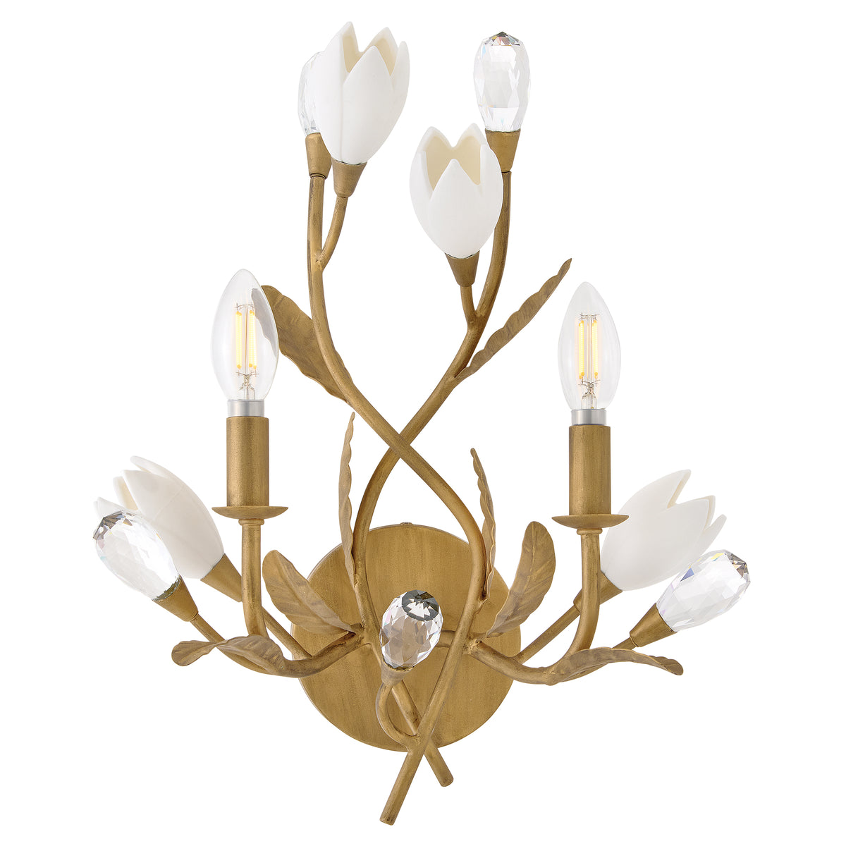 Fredrick Ramond FR32200BNG Yvette Wall Sconce in Burnished Gold