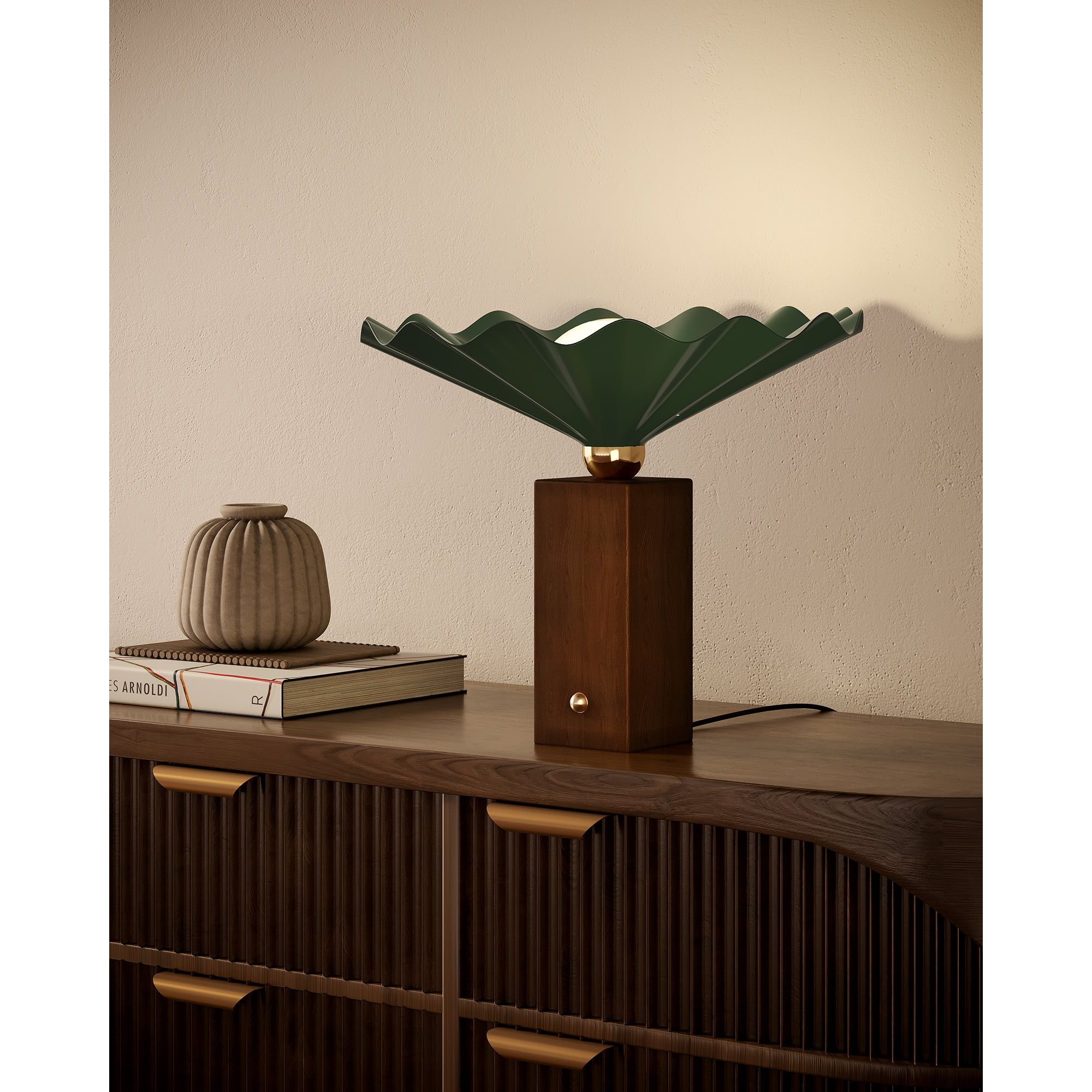 Alora Canada - TL354116PGN - One Light Table Lamp - Furrow - Pine Green