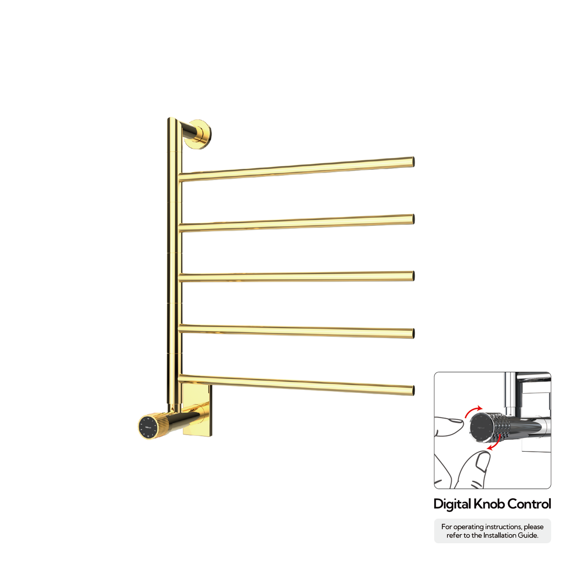 P&Bhusri G06-M-LGD-XM G06 Towel Warmer in PVD Polished Luxury Gold
