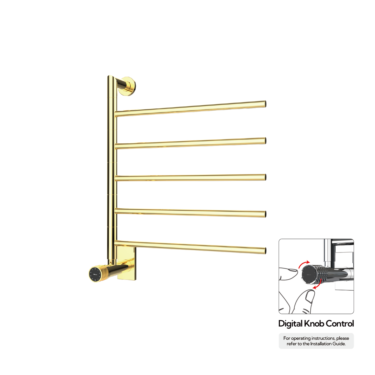 P&Bhusri G06-M-PBR-XM G06 Towel Warmer in PVD Polished Brass