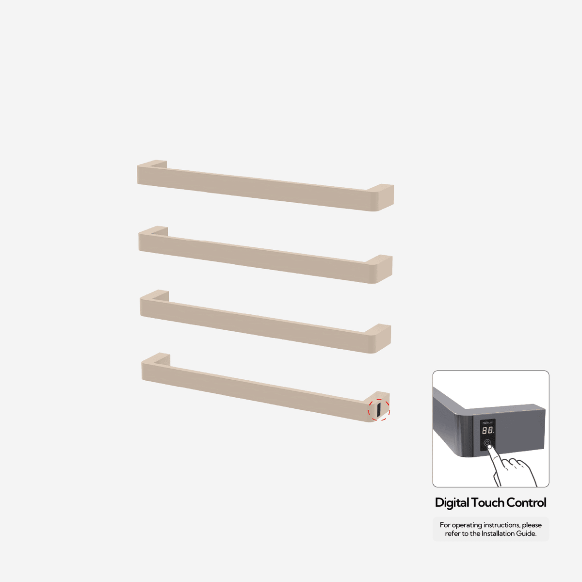 P&Bhusri G12-L-HYW-ME G12 Towel Warmer in Harvest Yellow
