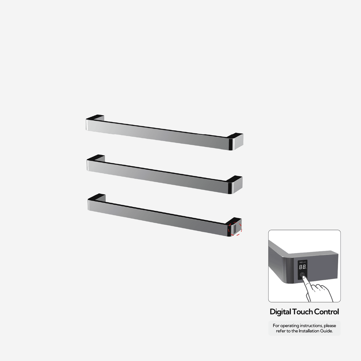 P&Bhusri G12-M-CHR-ME G12 Towel Warmer in Polished Chrome