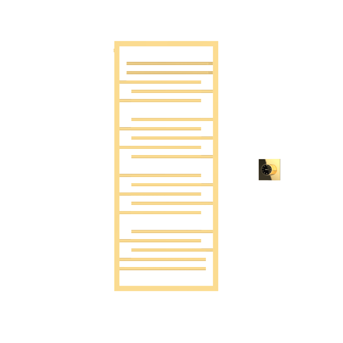 P&Bhusri G22-M-PBR-XM G22 Towel Warmer in PVD Polished Brass