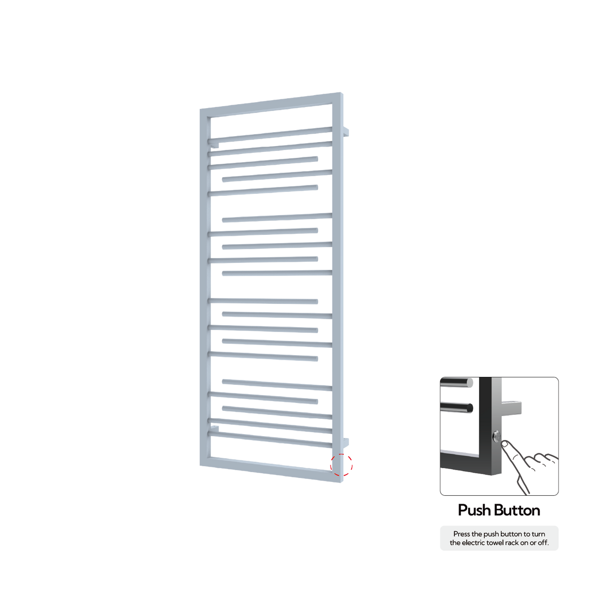 P&Bhusri G22-M-SBL-N G22 Towel Warmer in Sky Blue