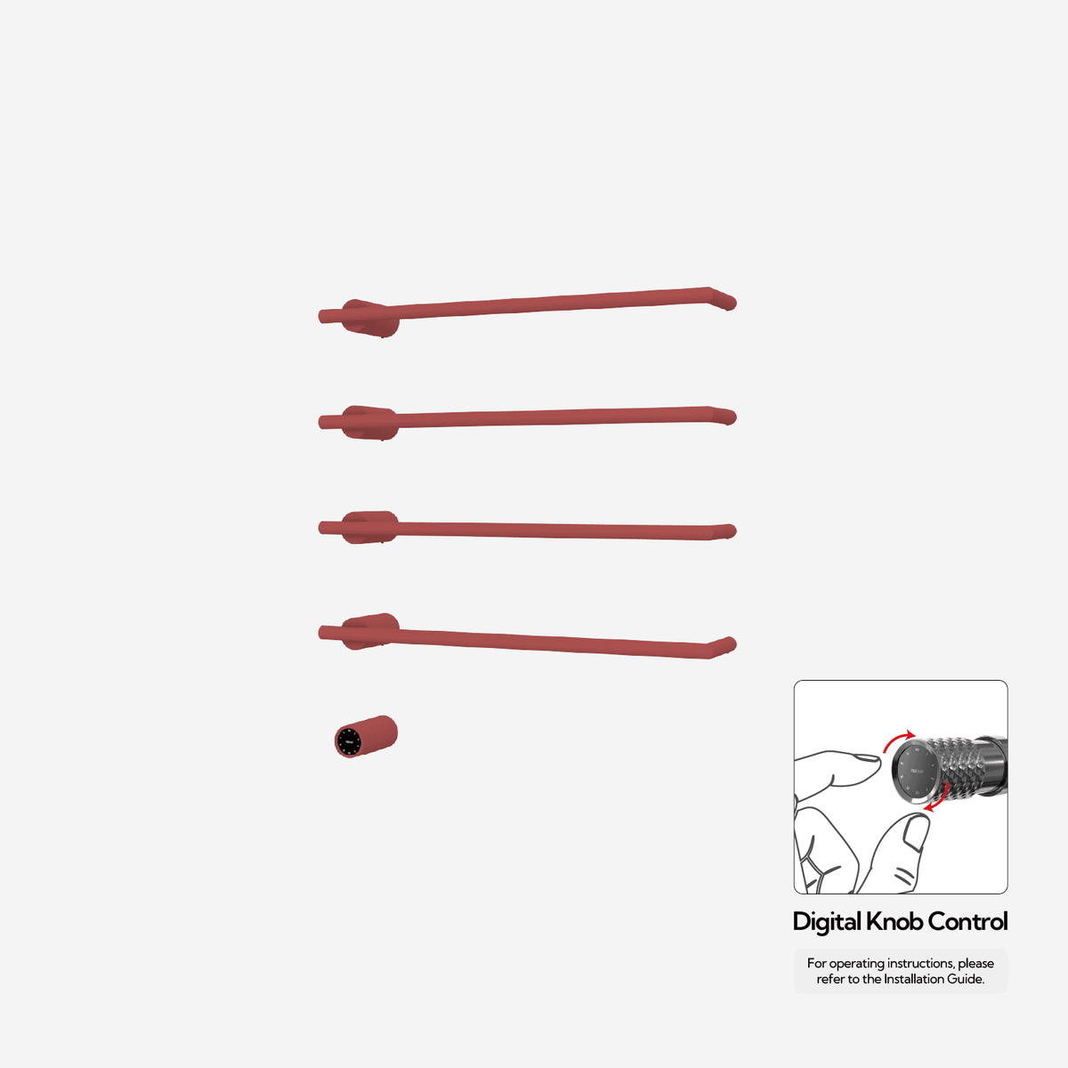 P&Bhusri G26-L-ARD-XY G26 Towel Warmer in Amber Red