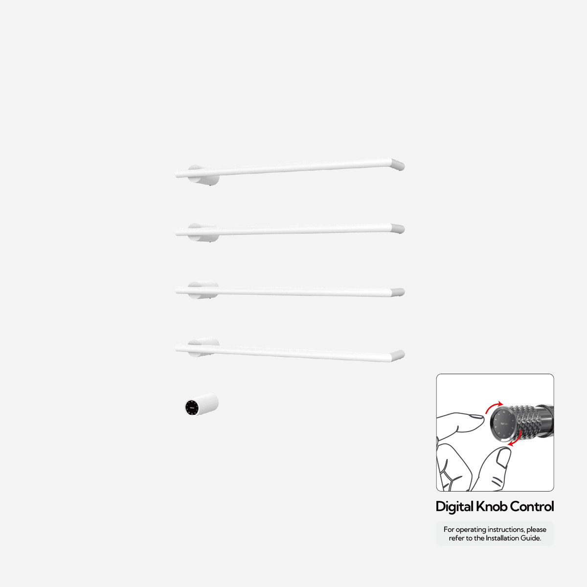 P&Bhusri G26-L-MWH-XY G26 Towel Warmer in Mist White