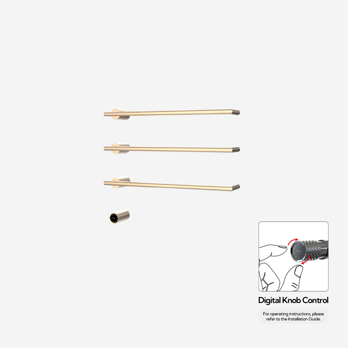 P&Bhusri G26-M-BBZ-XY G26 Towel Warmer in PVD Brushed Bronze