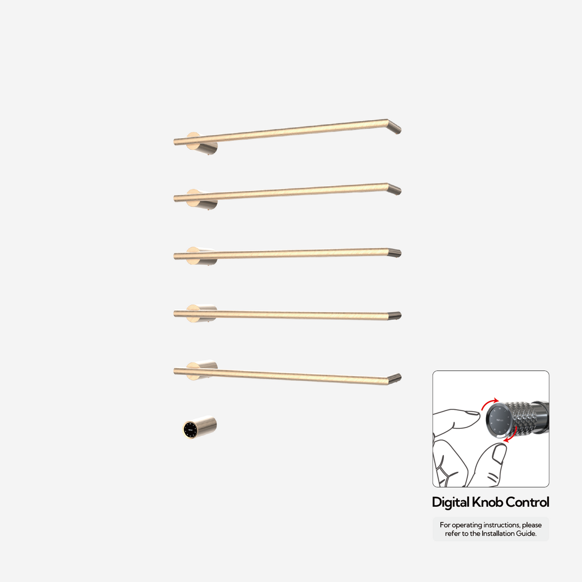 P&Bhusri G26-XL-BBZ-XY G26 Towel Warmer in PVD Brushed Bronze
