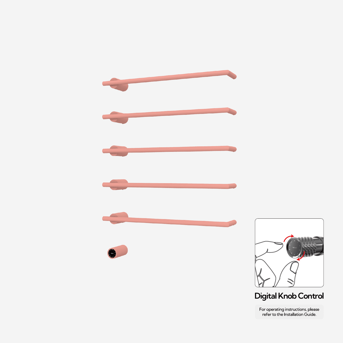 P&Bhusri G26-XL-BPK-XY G26 Towel Warmer in Blossom Pink