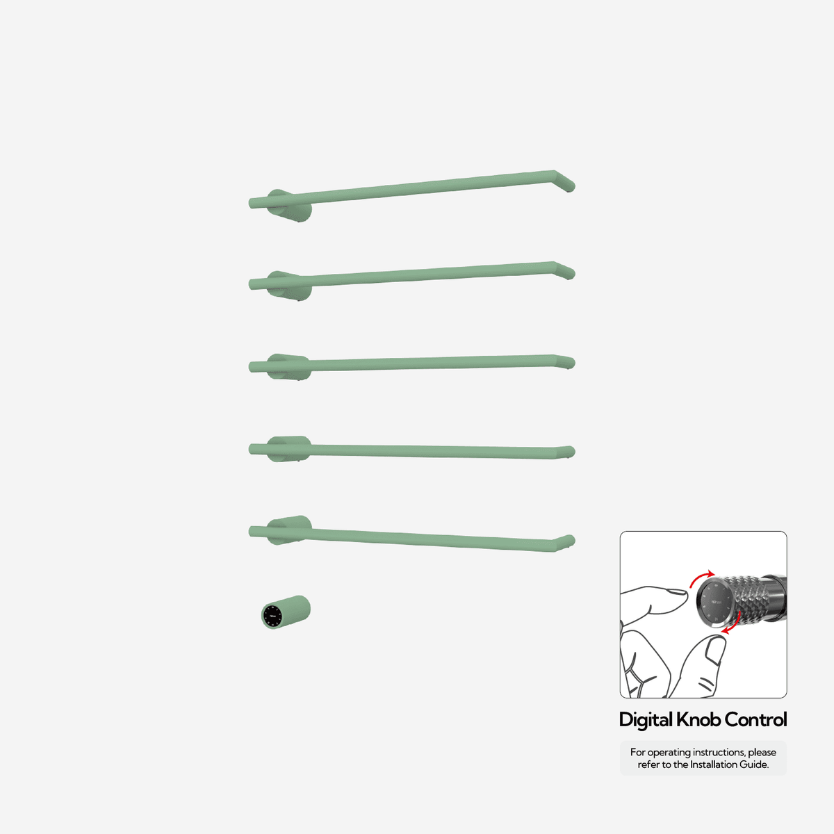 P&Bhusri G26-XL-CGR-XY G26 Towel Warmer in Celadon Green