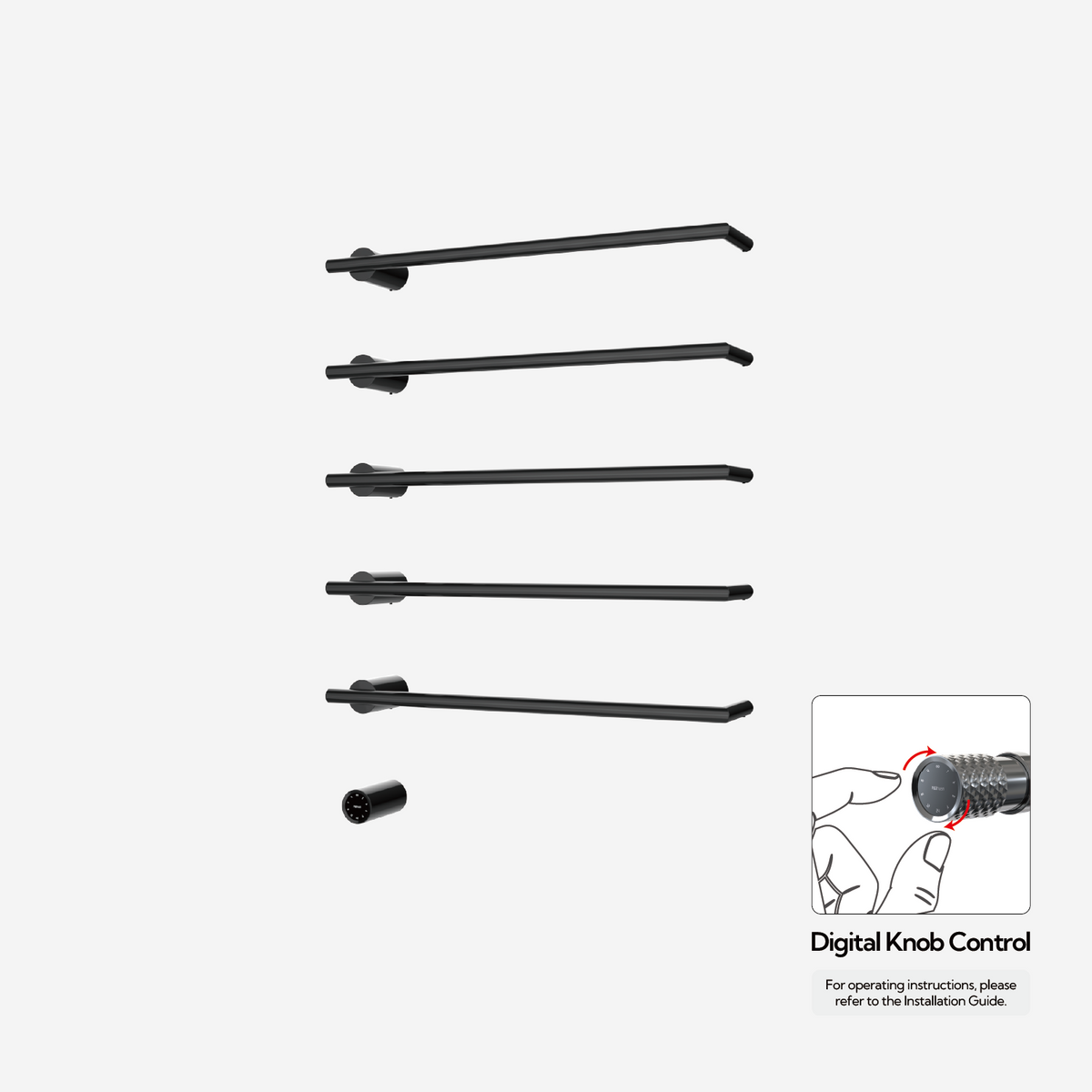 P&Bhusri G26-XL-PBN-XY G26 Towel Warmer in PVD Polished Black Nickel