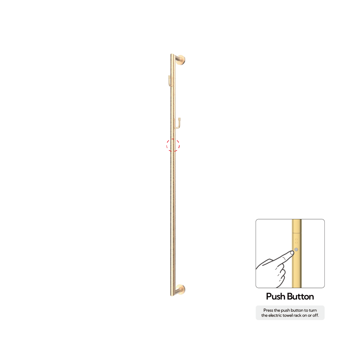 P&Bhusri G28-M-BBZ-N G28 Towel Warmer in PVD Brushed Bronze