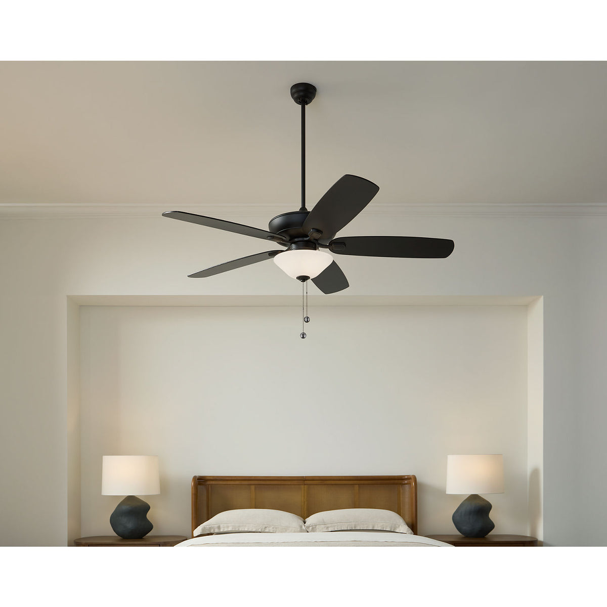 Confort visuel Ventilateur Collection 5CSM60MBKD-V1 Colony Plafond LED 60" Ventilateur