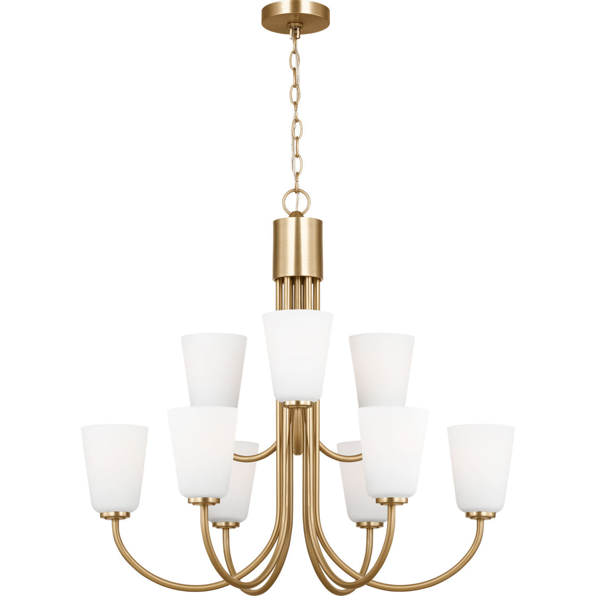 Generation Lighting GLC1139SB Miles Nine Light Chandelier