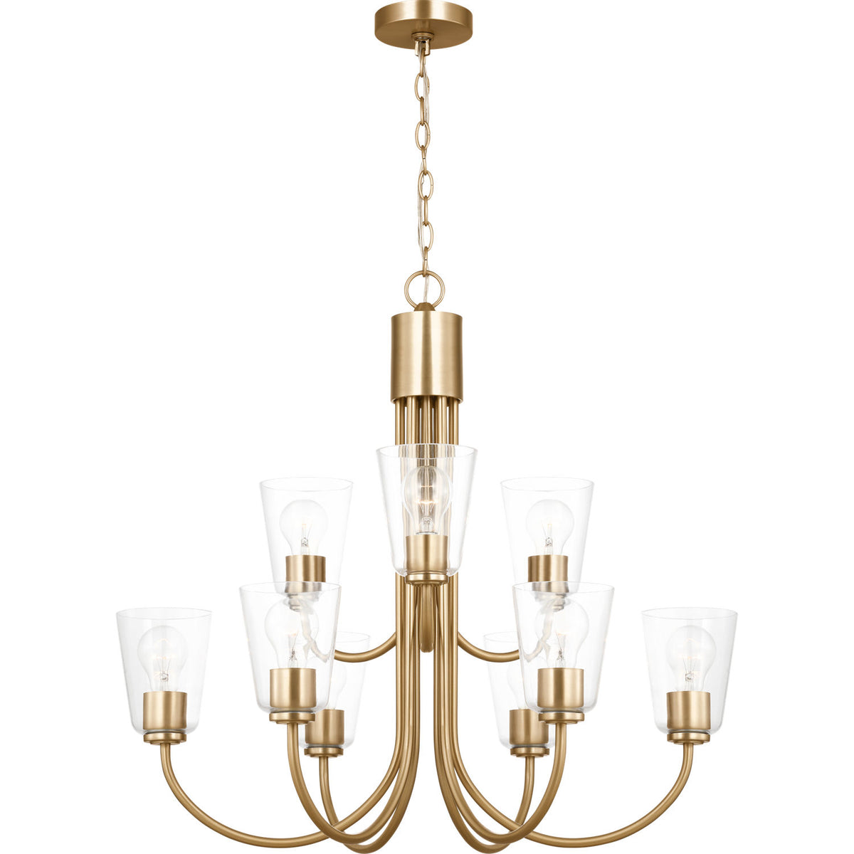 Generation Lighting GLC1169SB Miles Nine Light Chandelier