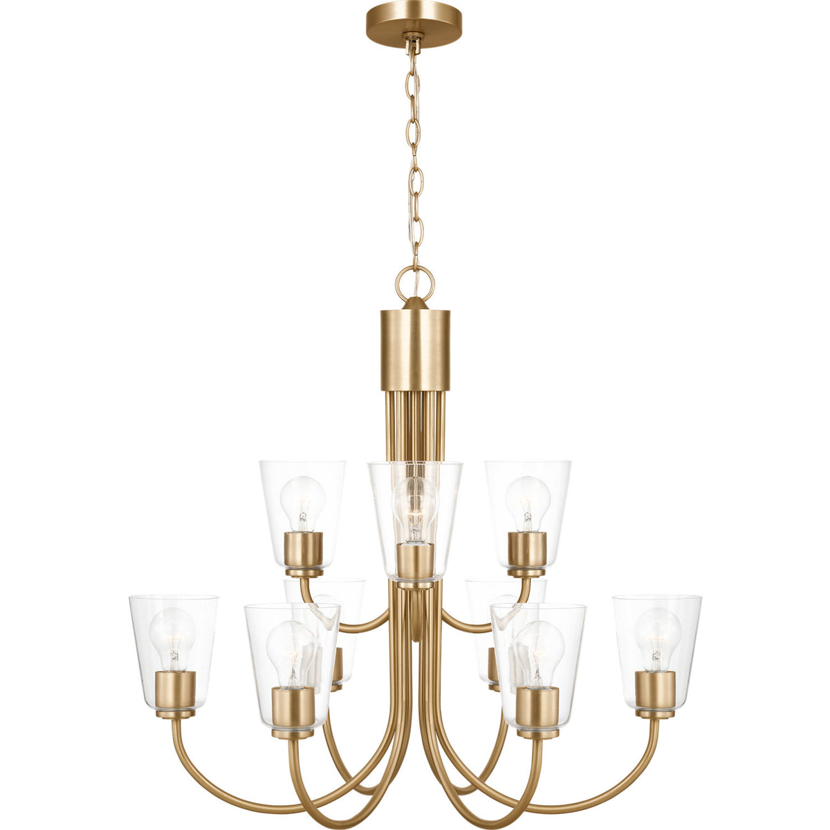 Generation Lighting GLC1169SB Miles Nine Light Chandelier