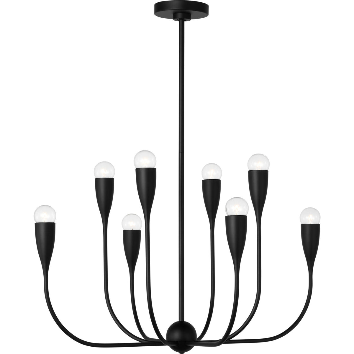 Generation Lighting GLC1218MBK Maya Eight Light Chandelier