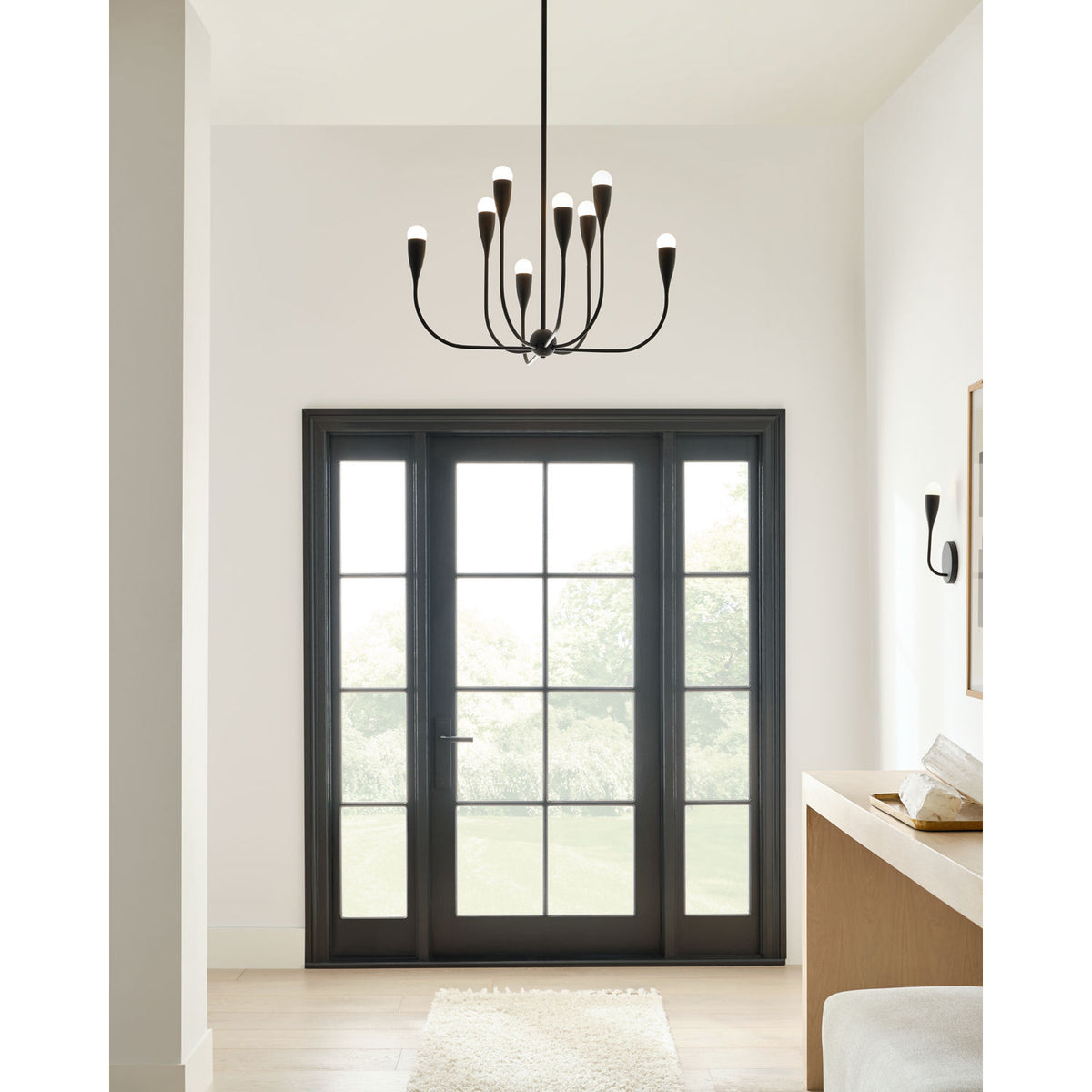 Generation Lighting GLC1218MBK Maya Eight Light Chandelier