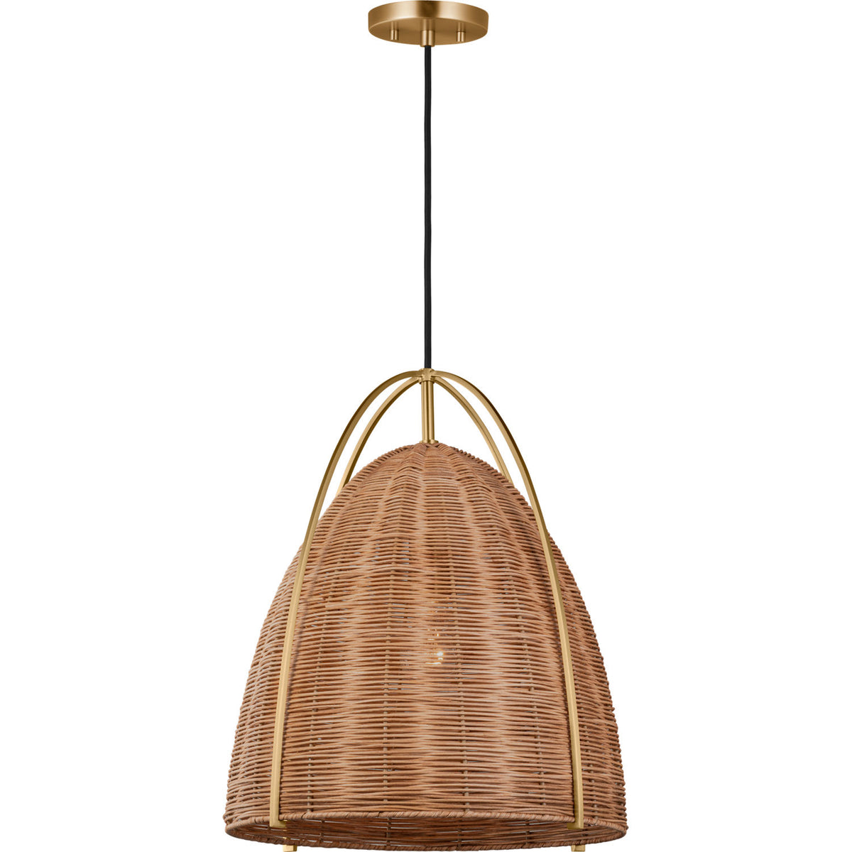 Visual Comfort Studio Collection GLP1071BBS-BRTN Norman Wicker Pendant