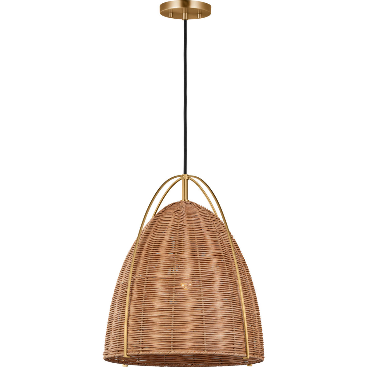 Visual Comfort Studio Collection GLP1081BBS-BRTN Norman Wicker Pendant