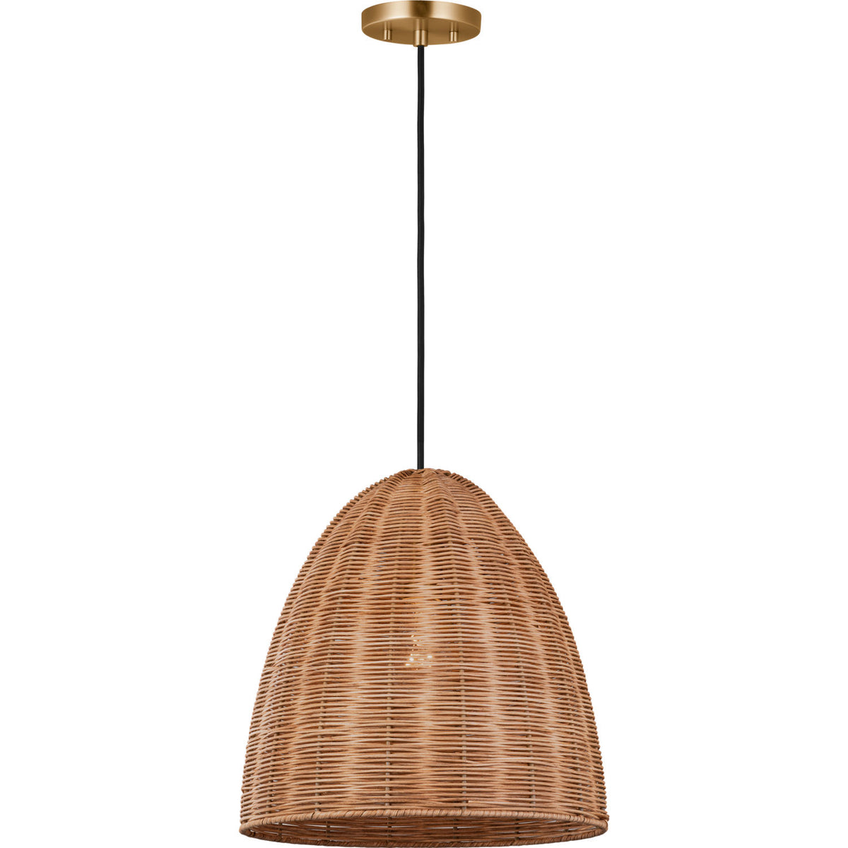 Visual Comfort Studio Collection GLP1081BBS-BRTN Norman Wicker Pendant