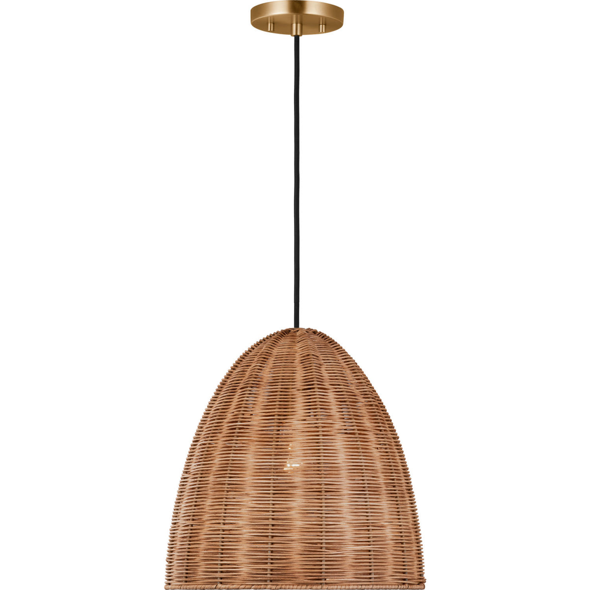 Visual Comfort Studio Collection GLP1081BBS-BRTN Norman Wicker Pendant
