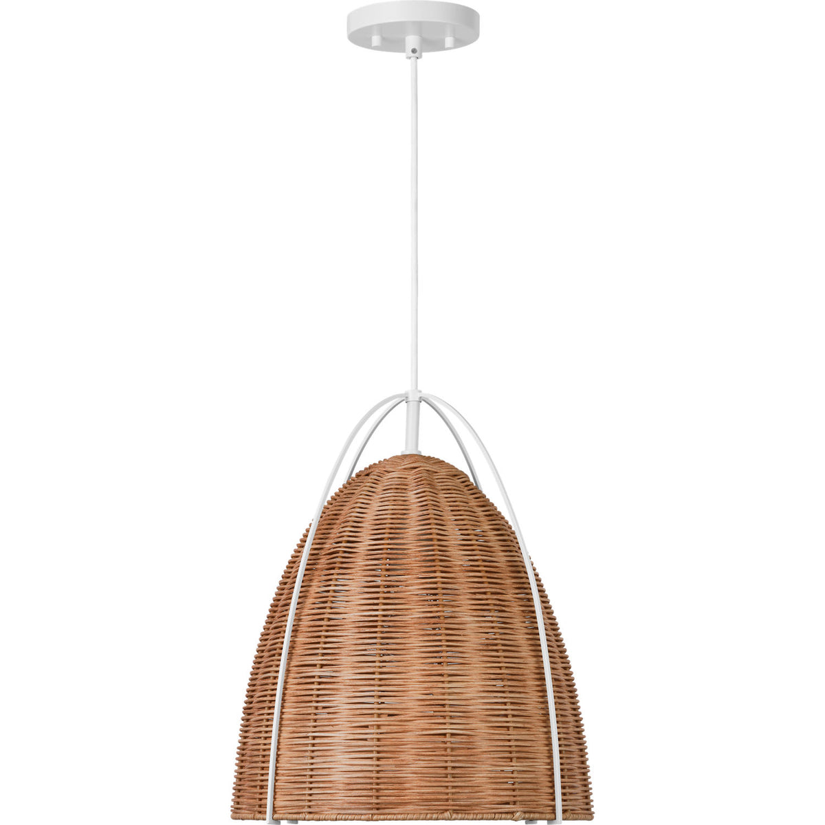 Visual Comfort Studio Collection GLP1081MWT-BRTN Norman Wicker Pendant