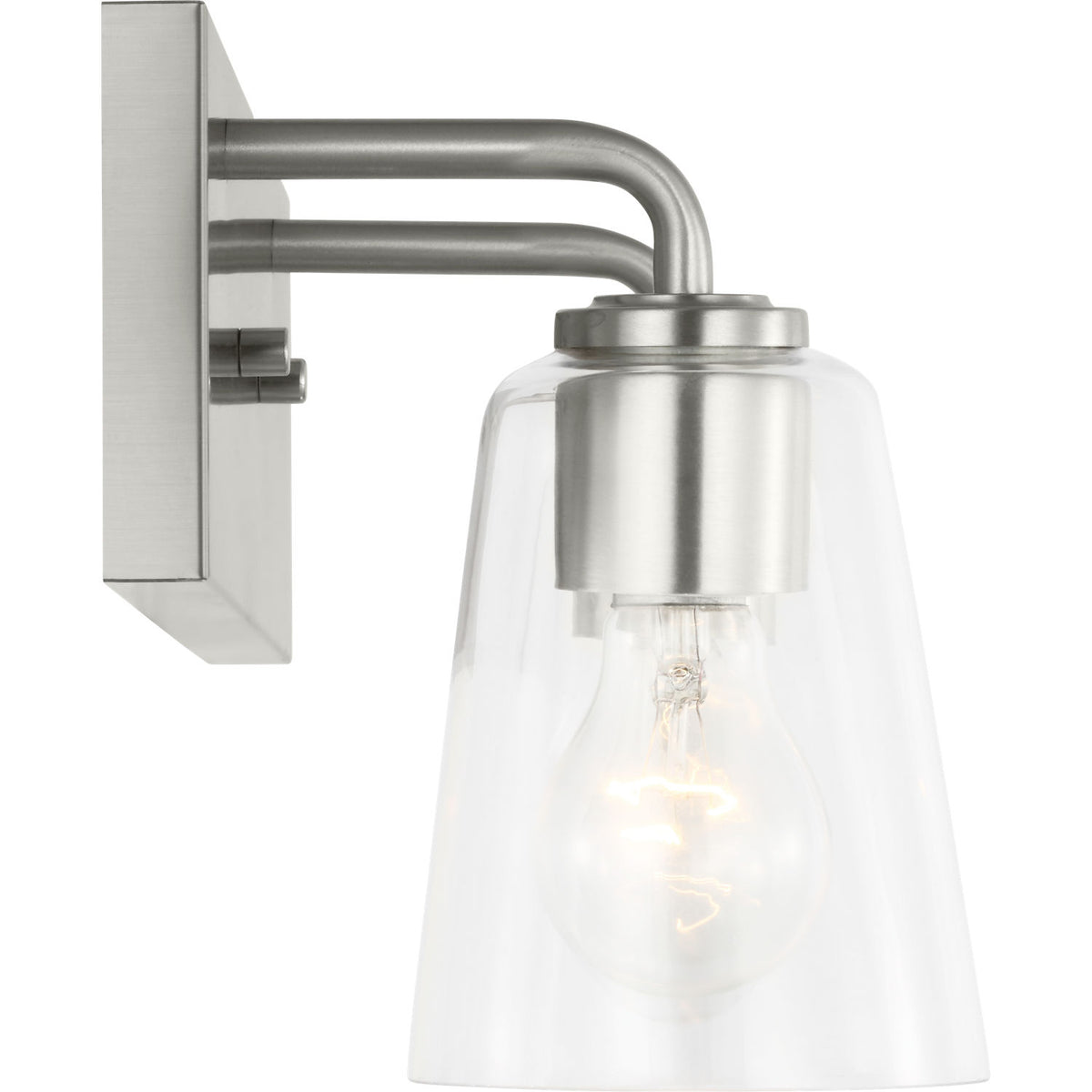 Projecteur de salle de bain à deux lumières Generation Lighting GLV1062BS Miles, modèle Miles.