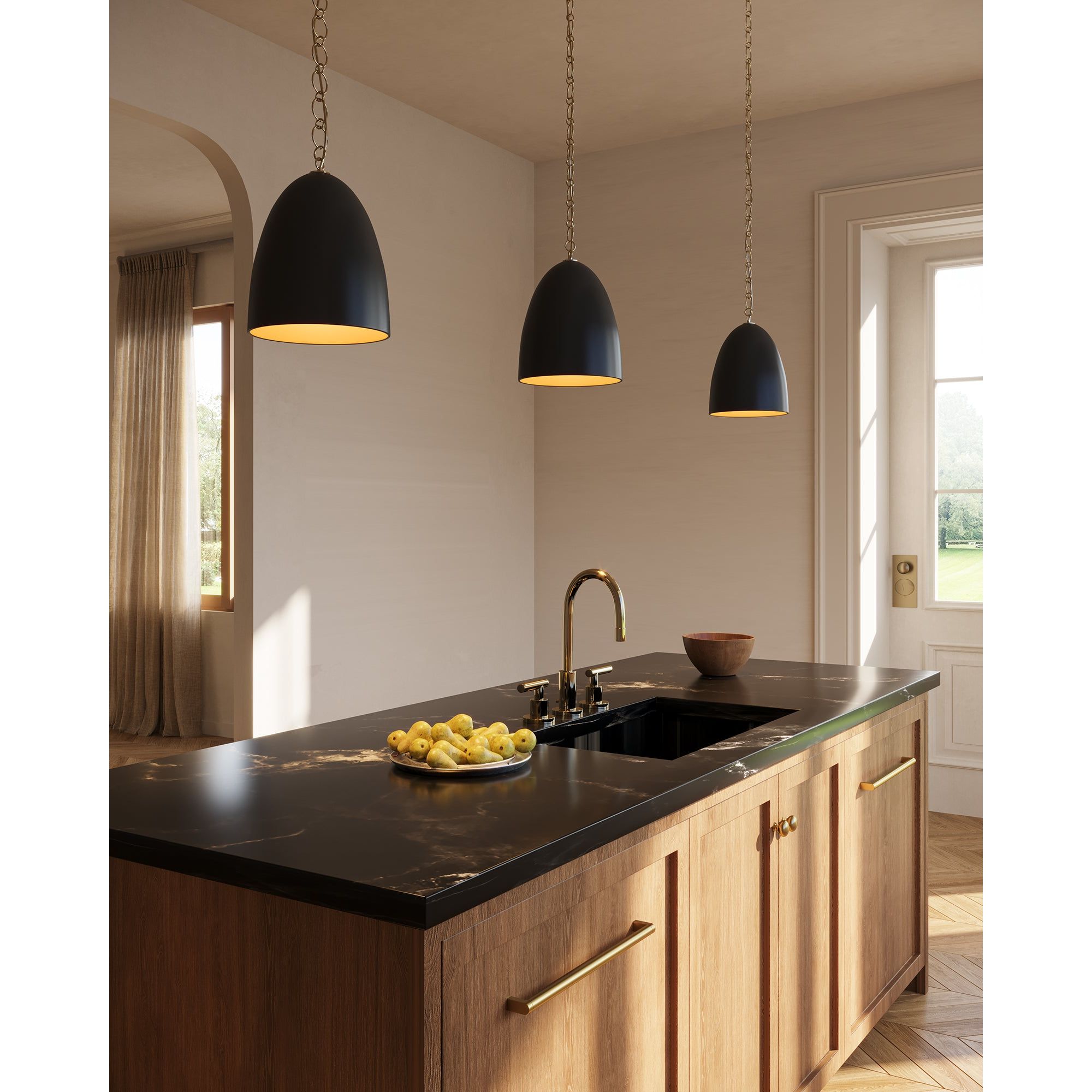 Alora Canada - PD423014MB - Une lampe Suspension - Grant - Noir mat