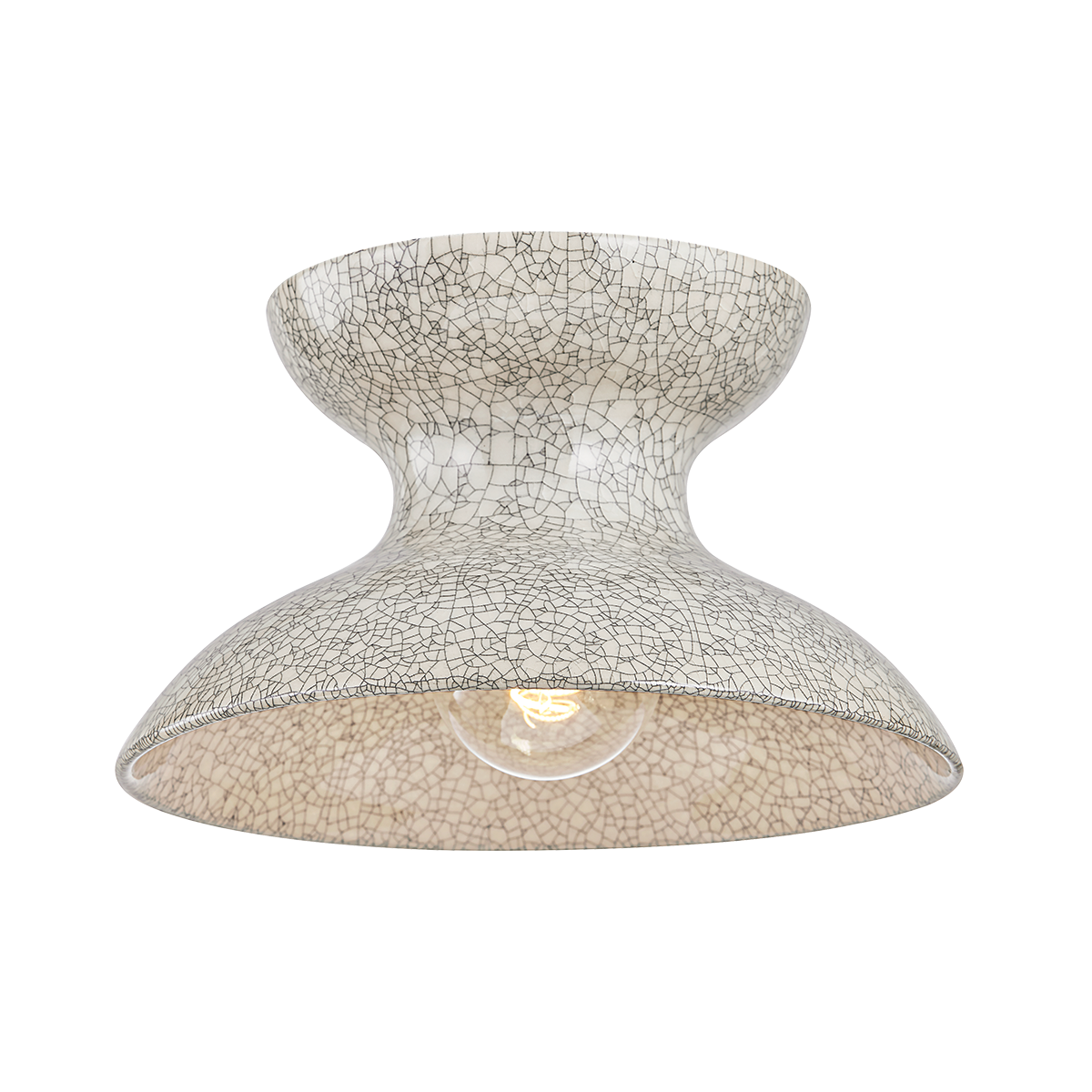 Mitzi H1074501-AGB/CBC Carina Flush Mount in Ceramic Belgian Crackle