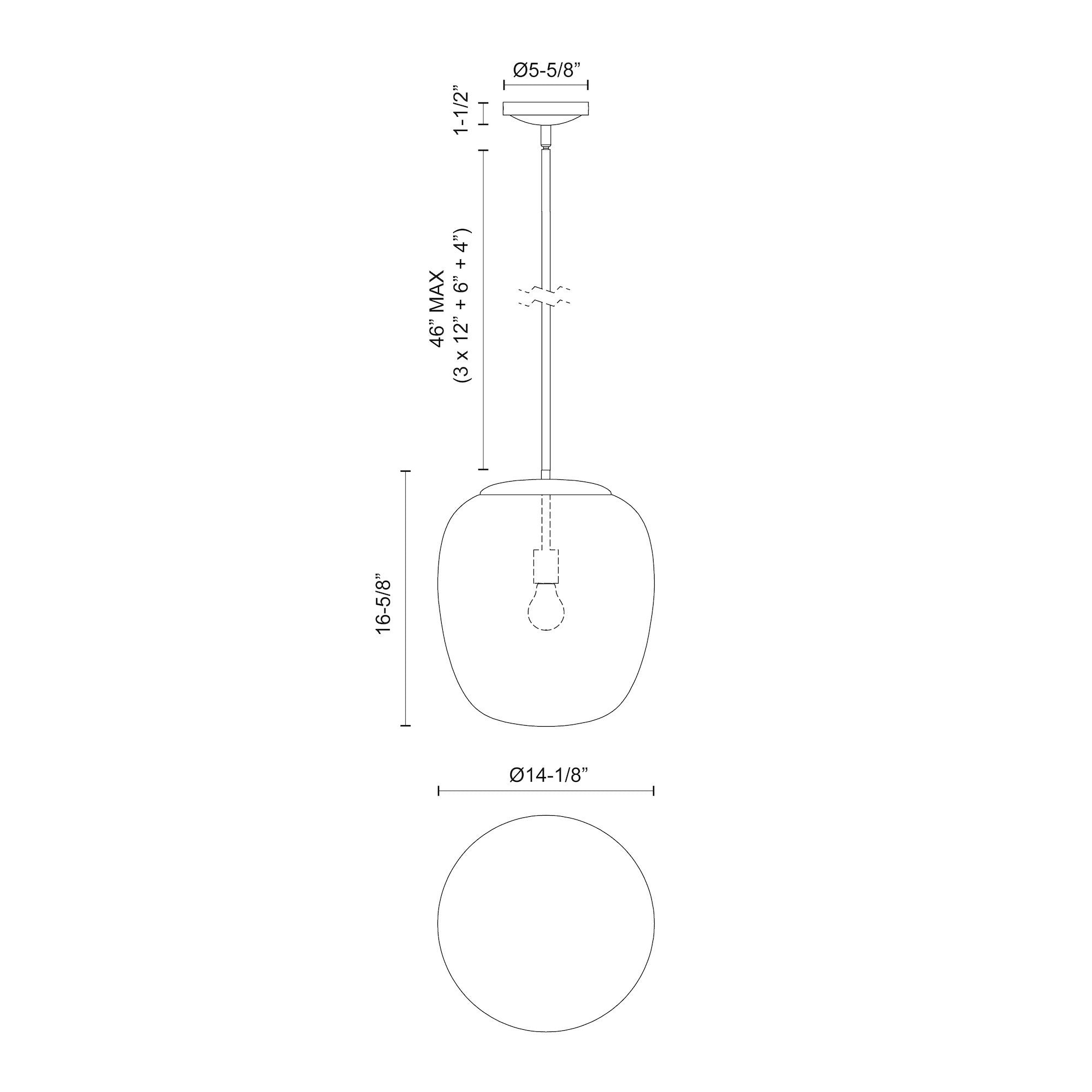 Alora Lighting PD541014_DRAWING_DIMS Holden Pendant
