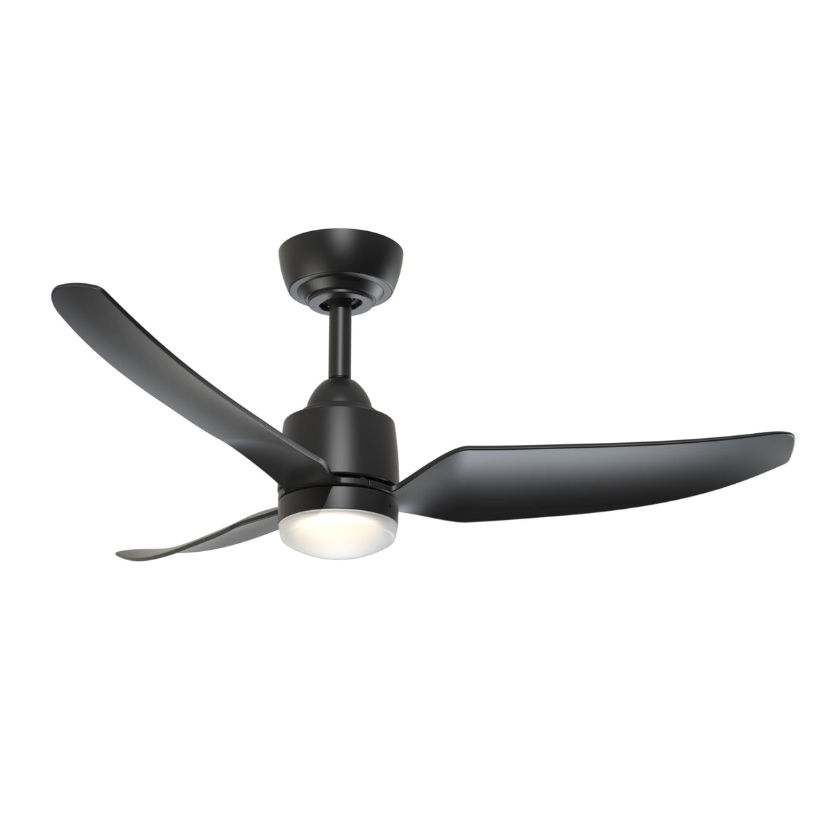 Plafonnier extérieur LED Hugo de Kuzco Lighting CF72942-MB-5CCT Ventilateur en noir mat