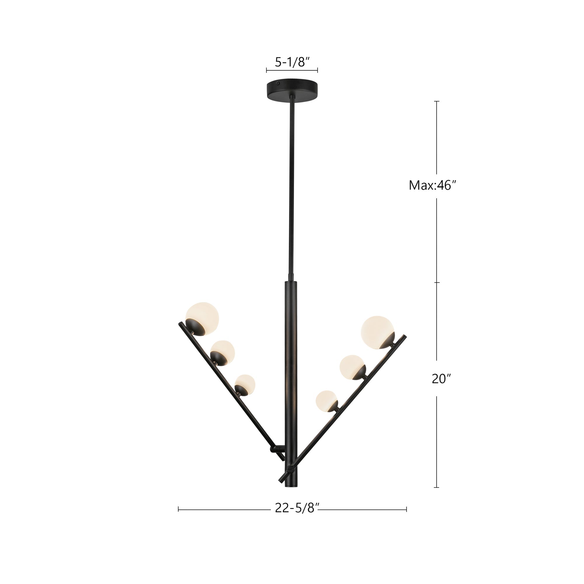 Kuzco Lighting PD55520-BKOP Cypress Pendant