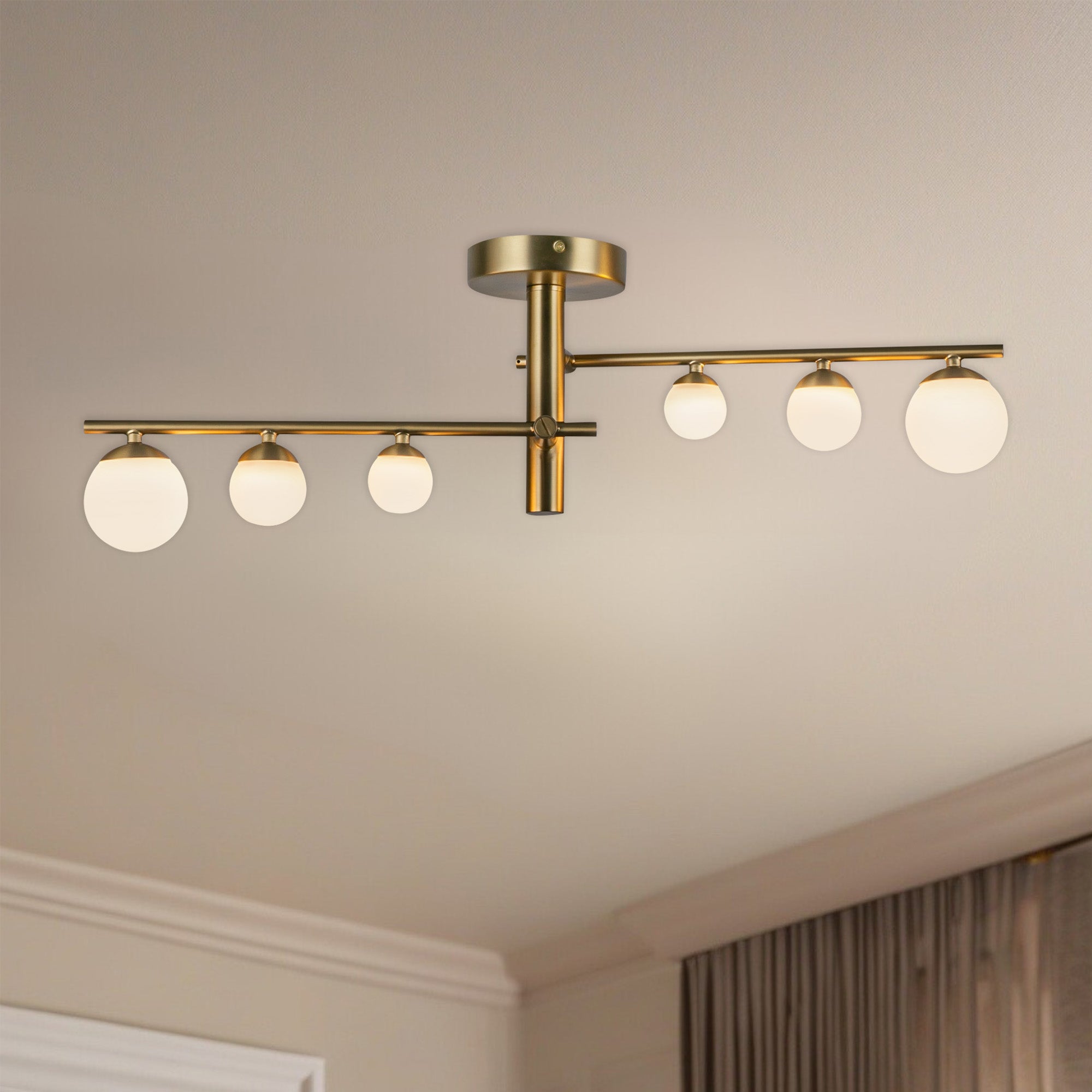 Kuzco Lighting SF55525-BK/OP Cypress Semi-Flush Mount