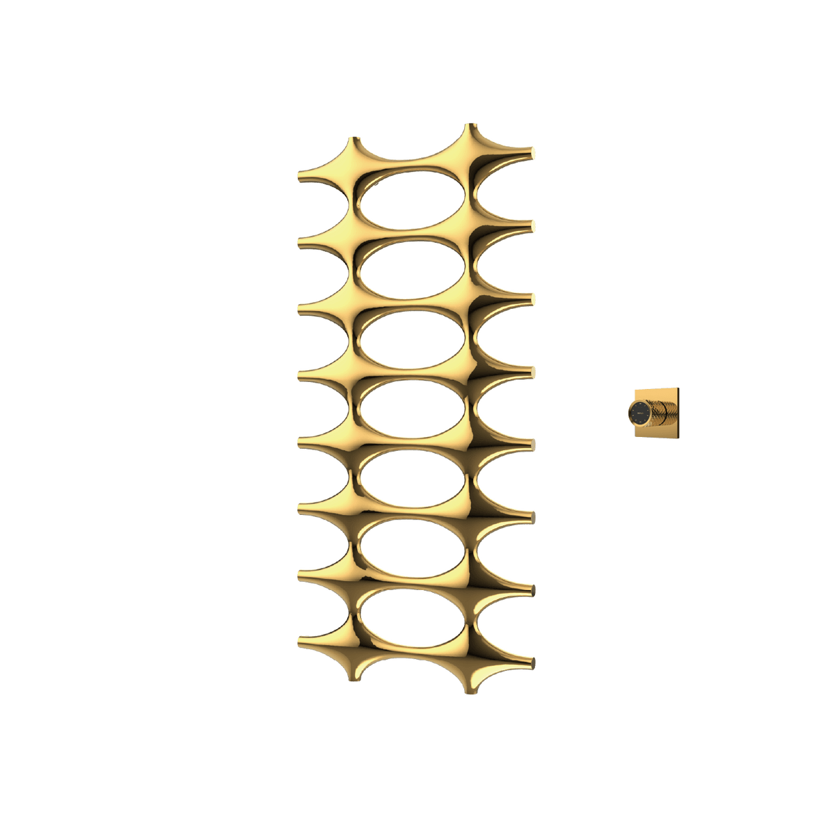 P&Bhusri K015-L-24K-XM K015 Towel Warmer in PVD 24K Gold