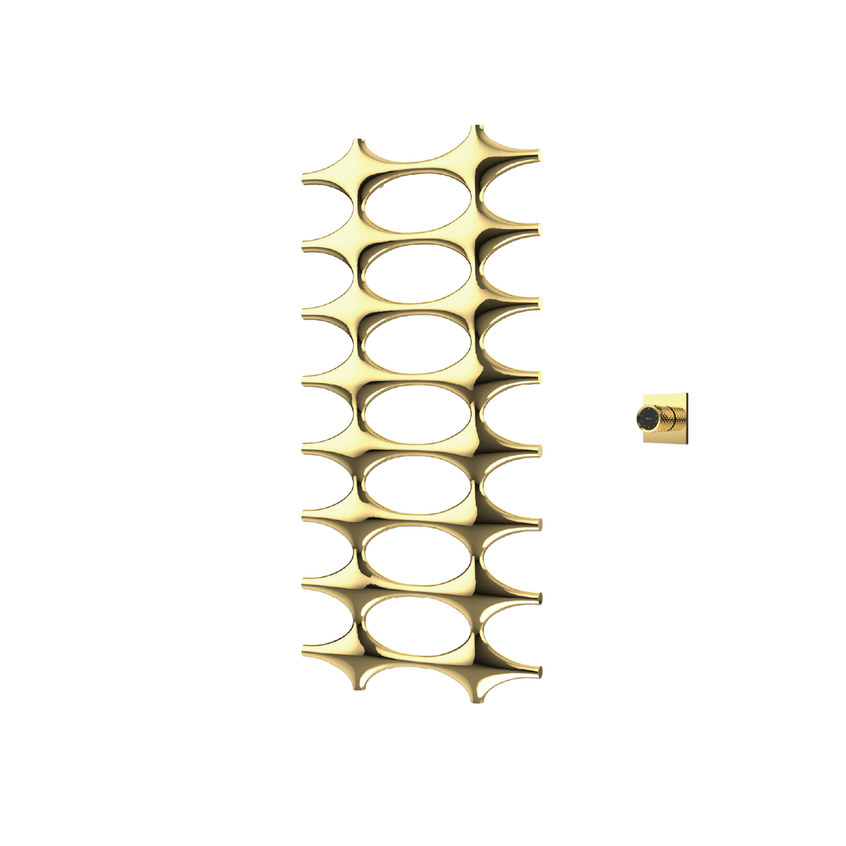 P&Bhusri K015-L-PBR-XM K015 Towel Warmer in PVD Polished Brass