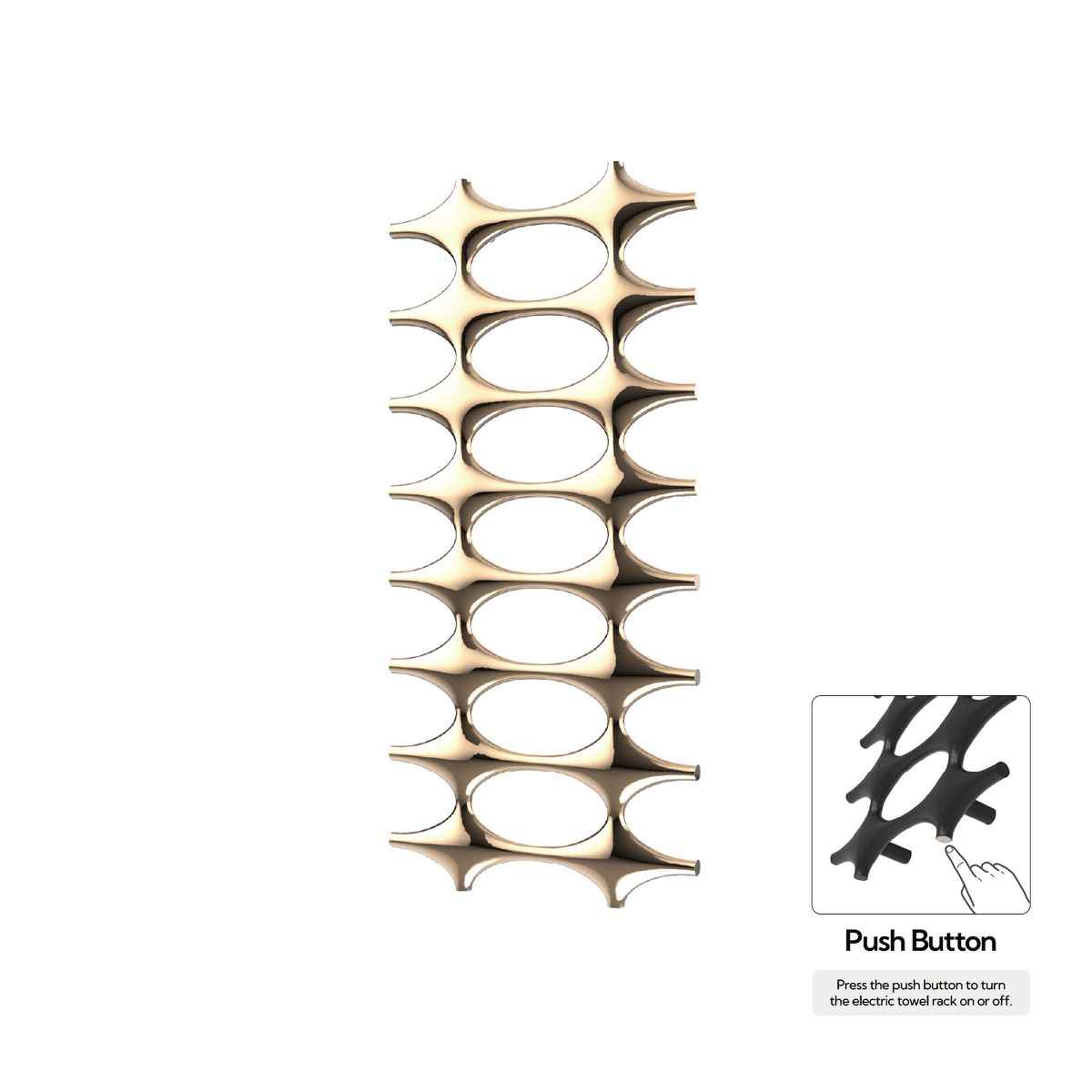 P&Bhusri K015-L-PBZ-N K015 Towel Warmer in PVD Polished Bronze