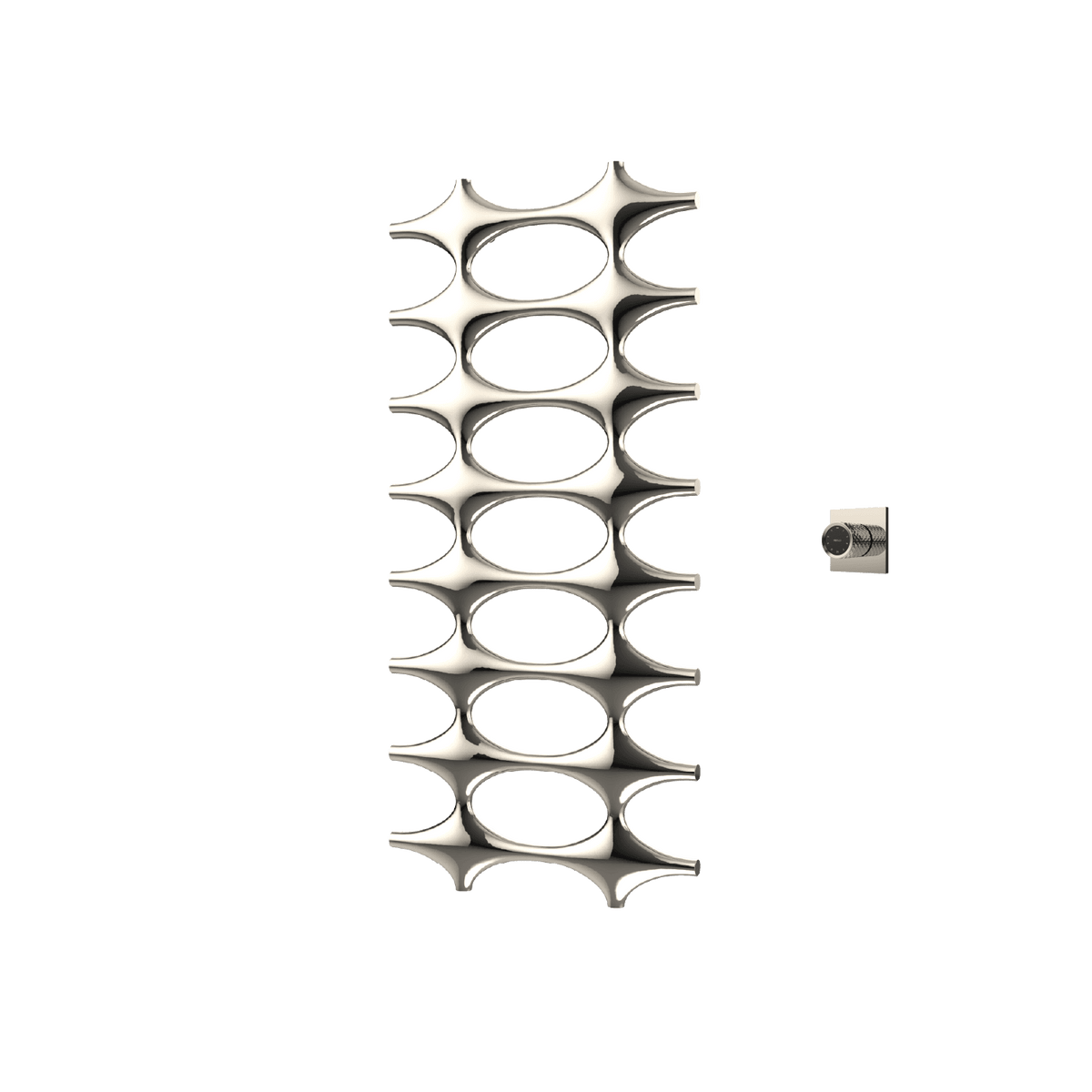 P&Bhusri K015-L-PNI-XM K015 Towel Warmer in PVD Polished Nickel