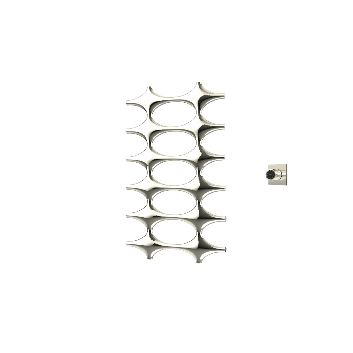P&Bhusri K015-M-PWG-XM K015 Towel Warmer in PVD Polished White Gold
