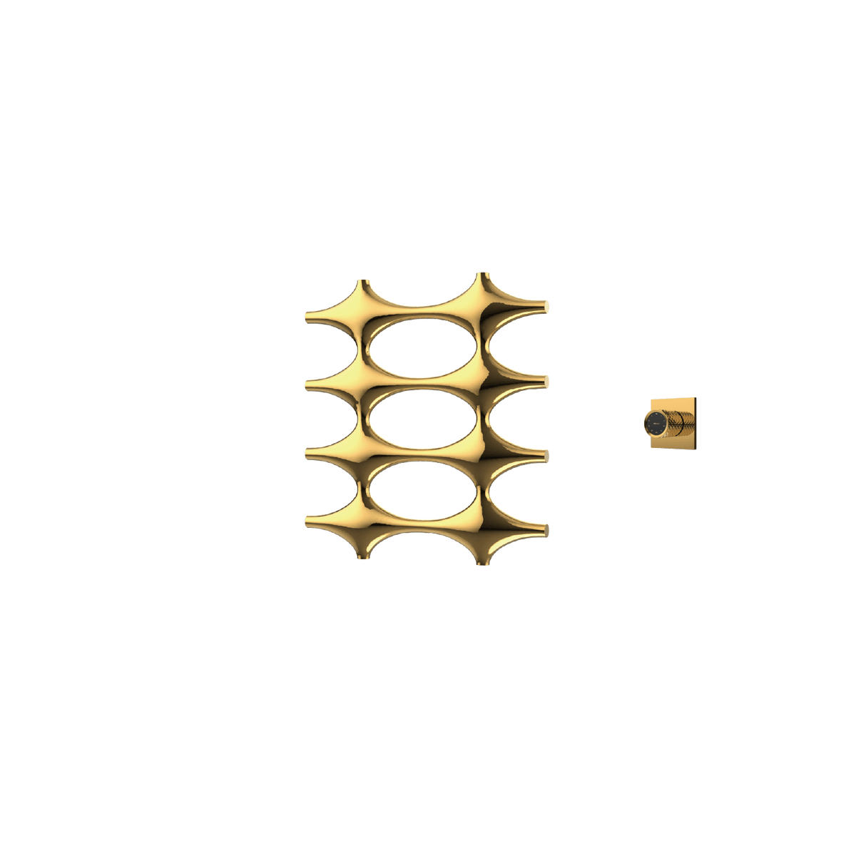 P&Bhusri K015-S-24K-XM K015 Towel Warmer in PVD 24K Gold