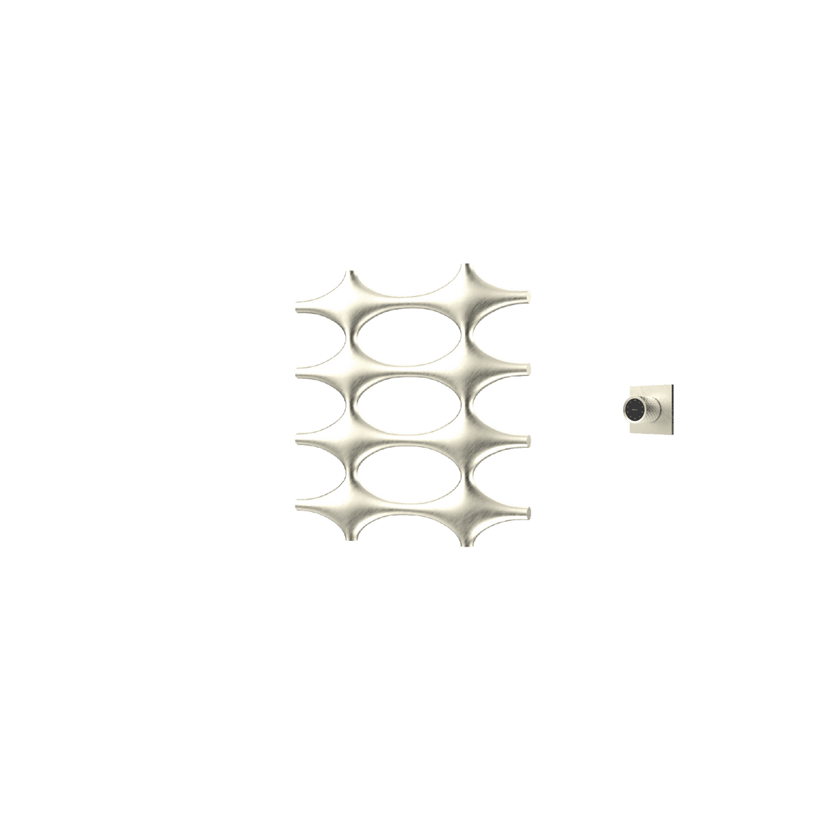P&Bhusri K015-S-BWG-XM K015 Towel Warmer in PVD Brushed White Gold