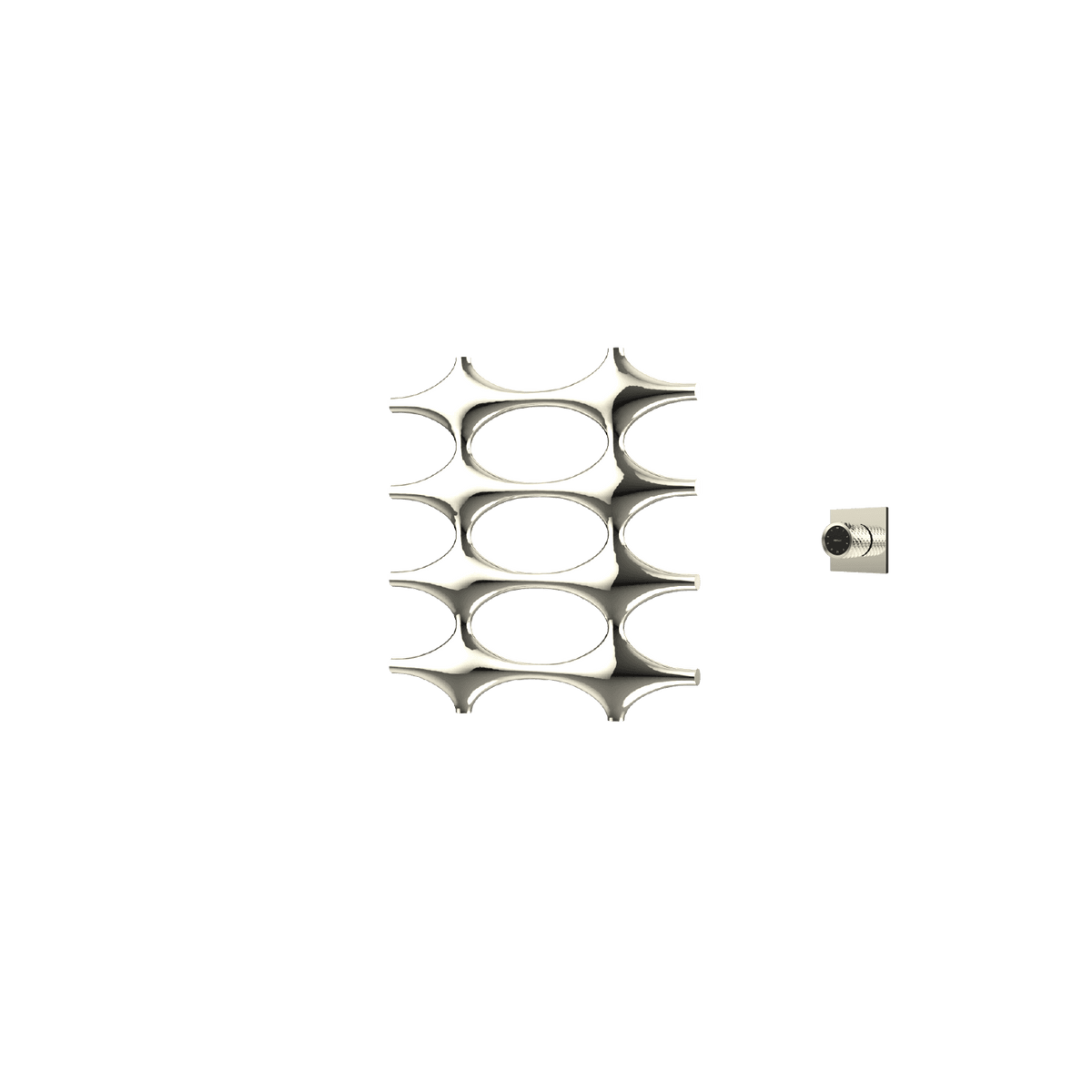 P&Bhusri K015-S-PWG-XM K015 Towel Warmer in PVD Polished White Gold