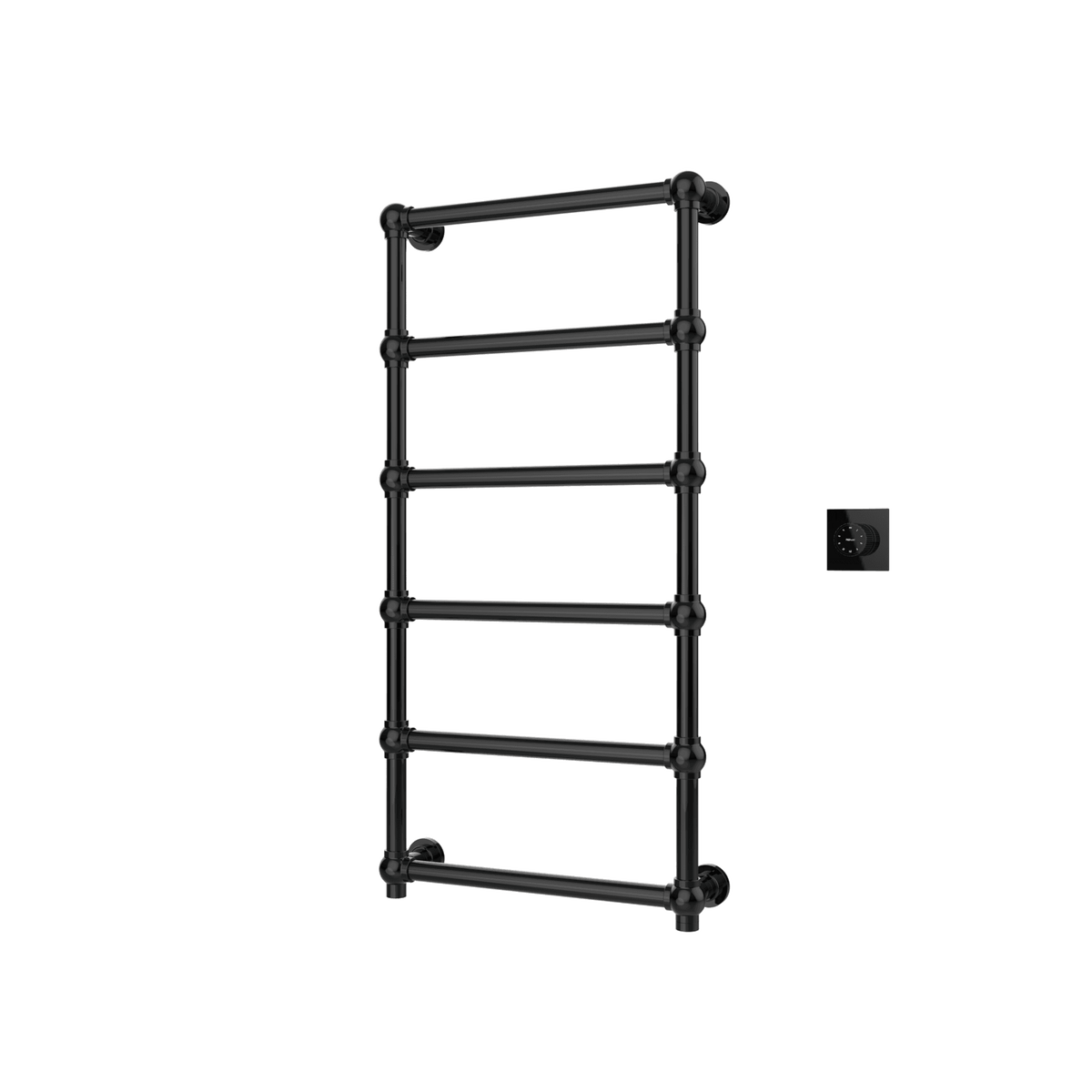 P&Bhusri K06-L-PBN-XM K06 Towel Warmer in PVD Polished Black Nickel
