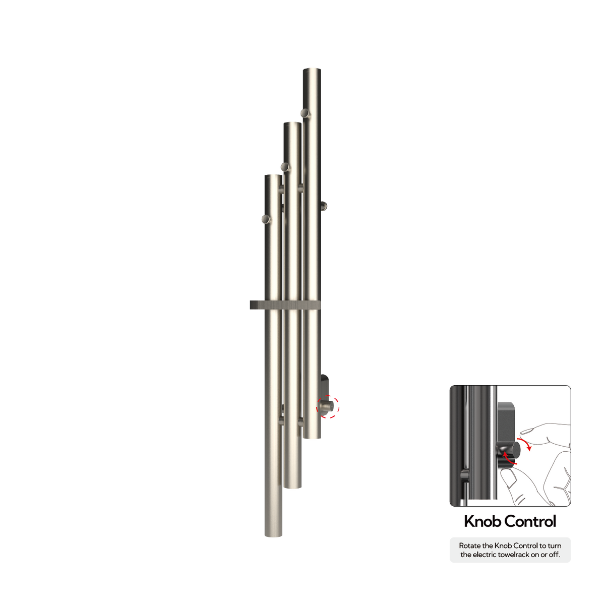 P&Bhusri K102-M-BNI-XK K102 Towel Warmer in PVD Brushed Nickel
