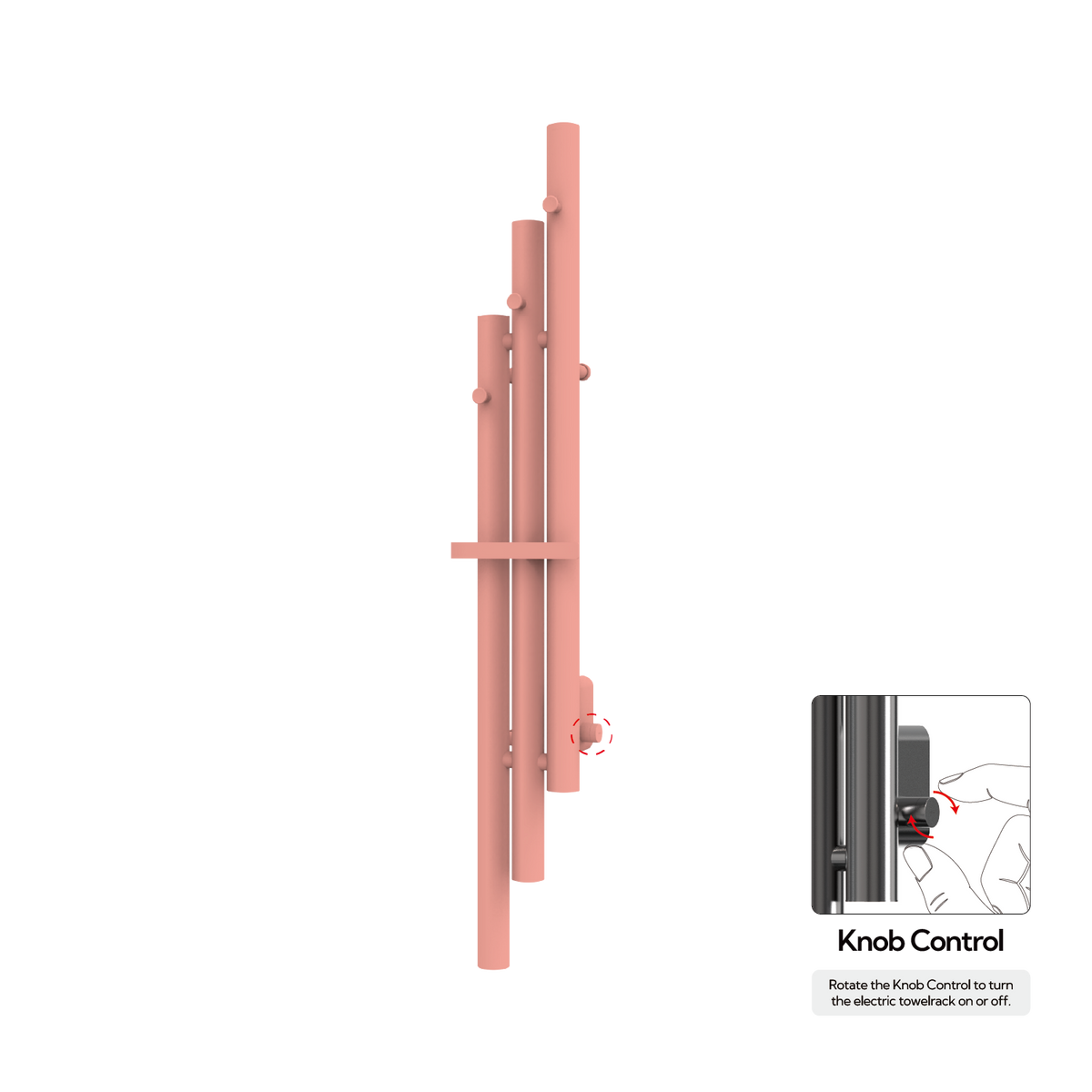P&Bhusri K102-M-BPK-XK K102 Towel Warmer in Blossom Pink