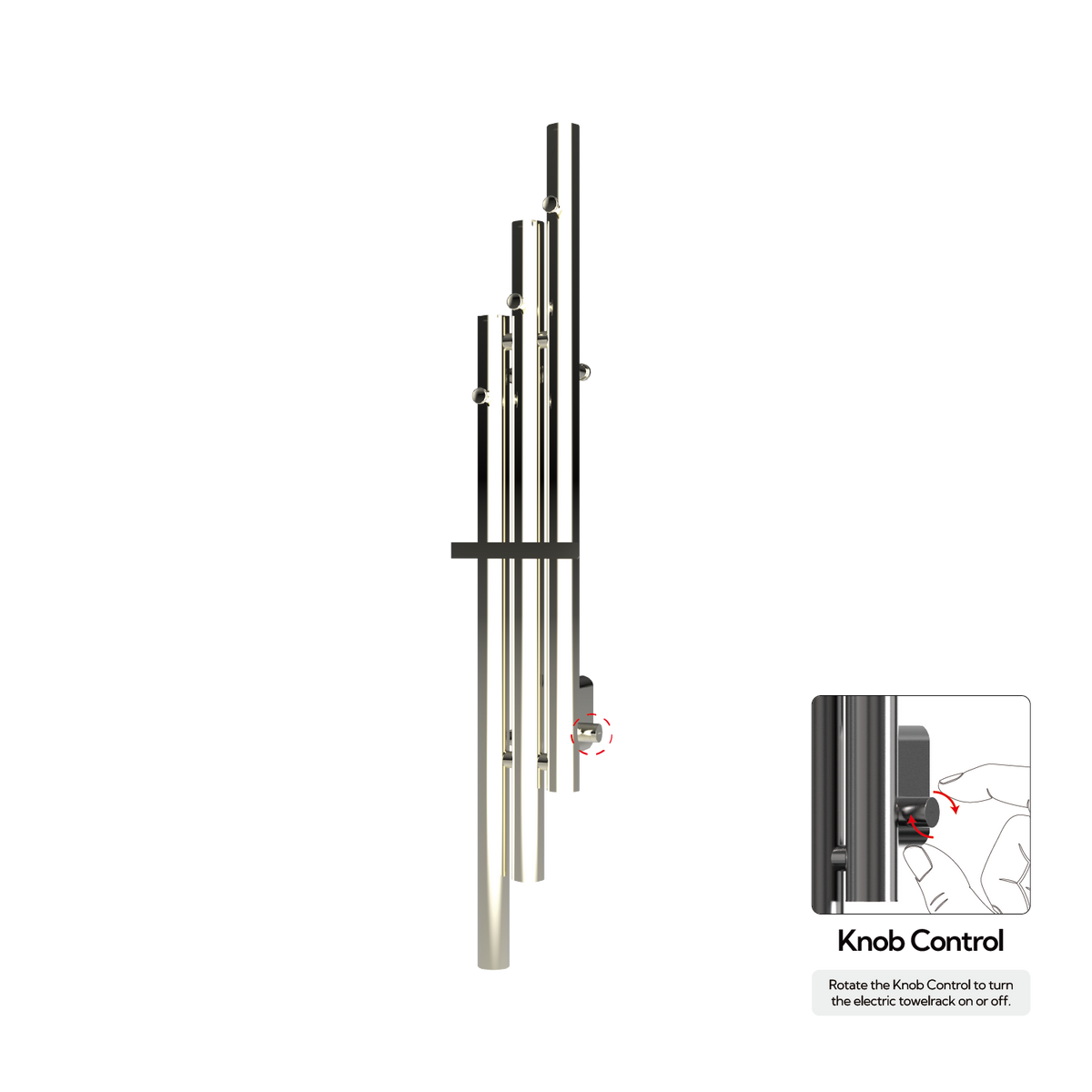 P&Bhusri K102-M-PWG-XK K102 Towel Warmer in PVD Polished White Gold